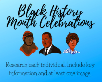 Preview of Distance Learning: Digital Black History Month Google Slides Template
