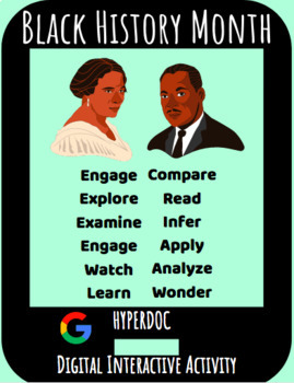 Preview of Distance Learning: Digital Black History Month Hyperdoc Activity