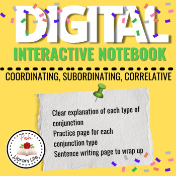 Preview of Distance Learning Digital Conjunctions Notebook