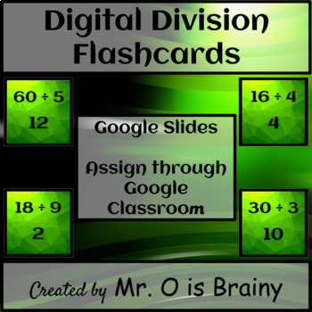 Preview of Distance Learning: Digital Division Flashcards - Google Slides