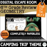 End of the Year Digital Escape Room 6th Grade GEOMETRY | D