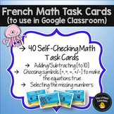 Digital French Math Task Cards | Distance Learning (Google Form)