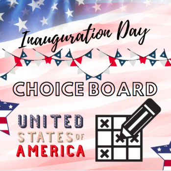 Preview of Distance Learning: Digital Inauguration Day Choice Board Menu