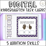 Distance Learning- Digital Kindergarten Addition Task Cards