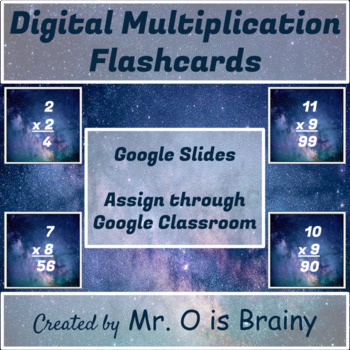 Preview of Distance Learning: Digital Multiplication Flashcards - Google Slides