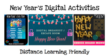 Preview of Distance Learning: Digital New Year's Activities
