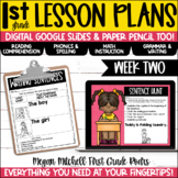 First Grade Lesson Plans Digital & Paper Pencil  Week 2 Go