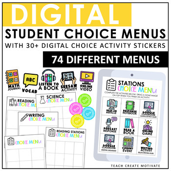 Preview of Digital Student Choice Menus