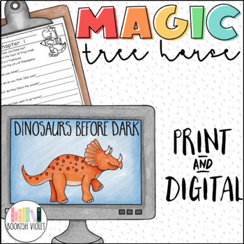 Preview of Distance Learning  Dinosaurs Before Dark Bundle Magic Tree House
