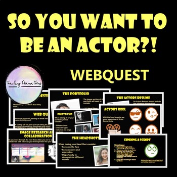 Preview of Distance Learning - Drama Webquest - Actor portfolio and Monologue Performance