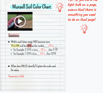 Preview of Distance Learning & E: Learning Digital Notebook: Soil Science-Soil Color