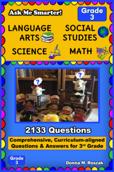 Preview of 3rd Grade Curriculum Questions -Language Arts, Social Studies, Science, and Math