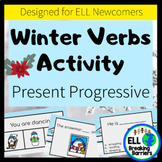 Distance Learning, EL Winter Verbs Activity | Present Prog