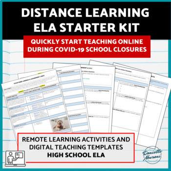 Preview of Distance Learning ELA Activities & Digital Starter Package: Google Classroom