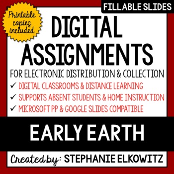 Preview of Early Earth (Precambrian) Digital Activities | Distance Learning