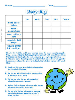 earth day logic puzzles print and digital distance learning by golden rule days