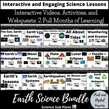 Preview of Earth Science Bundle - Interactive Videos and Activities