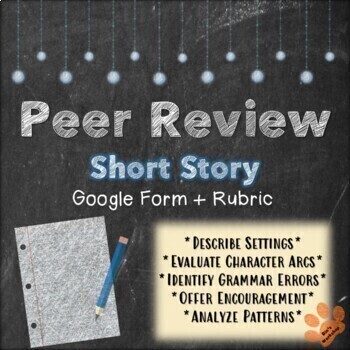 Preview of Distance Learning Editable Peer Review Google Form: Creative Writing Short Story