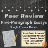 Distance Learning Editable Peer Review Google Form: Five-P