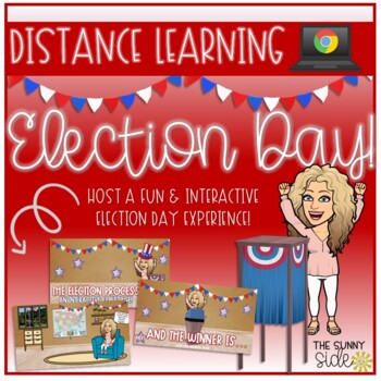 Preview of Distance Learning | Election Process Google Slides | Bitmoji Ed