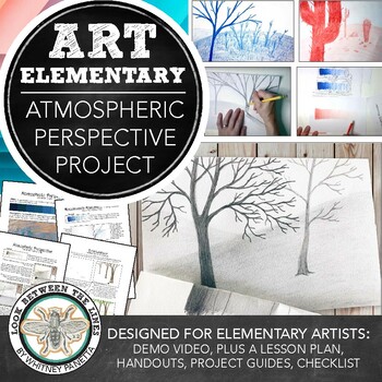 Preview of Elementary, Middle School Art Lesson: Atmospheric Perspective, Value Project