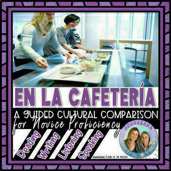 Preview of Distance Learning | En La Cafetería | Spanish School Lunches | Food | Beverages