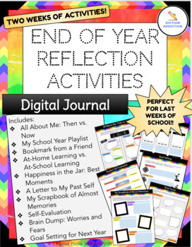 Preview of Distance Learning: End of the Year Reflections Digital Journal