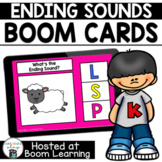 Distance Learning-  Ending Sounds or Final Sounds Boom Cards Deck