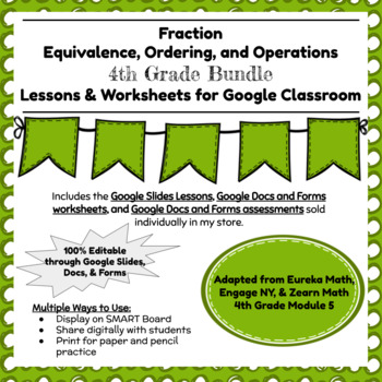 Preview of Digital & Printable Engage NY Grade 4 Math Module 5 for Google Classroom