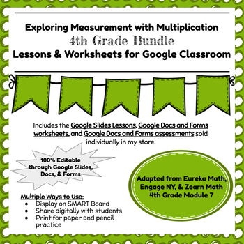 Preview of Digital & Printable Engage NY Grade 4 Math Module 7 for Google Classroom