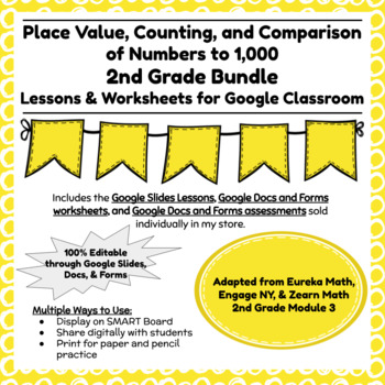 Preview of Digital & Printable Engage NY Grade 2 Math Module 3 for Google Classroom