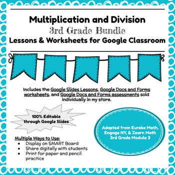 Preview of Digital & Printable Engage NY Grade 3 Math Module 3 Bundle