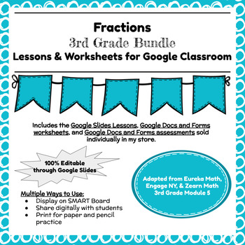 Preview of Digital & Printable Engage NY Grade 3 Math Module 5 Bundle