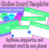 Distance Learning Enrichment Choice Board Lesson Plan Template (Google Slides)