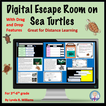 Sea Turtles Digital Escape Room Distance Learning