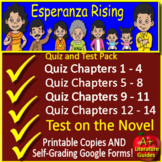 Esperanza Rising Tests, Quizzes Printable + SELF-GRADING GOOGLE FORMS!