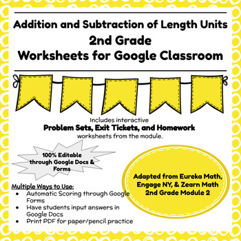 Preview of Digital & Printable Engage NY Grade 2 Module 2 Problem Sets, Exit Tickets, & HW