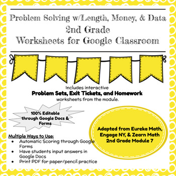 Preview of Digital & Printable Engage NY Grade 2 Module 7 Problem Sets, Exit Tickets, & HW