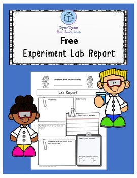 Preview of Experiment Lab Report Grades 2-6