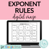 Distance Learning: Exponent Rules Digital Maze