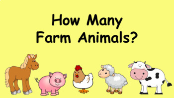 Preview of Distance Learning FREE How Many Farm Animals? (Google Slides)