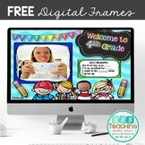 Distance Learning FREE First Day of School Picture Frames 