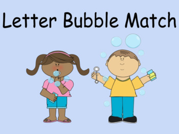 Preview of Distance Learning FREE Letter Bubble Match (Google Slides)