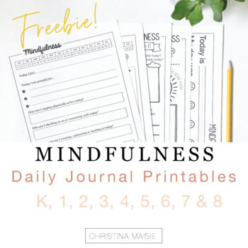 Preview of FREE | Mindfulness Daily Journal |  Printables