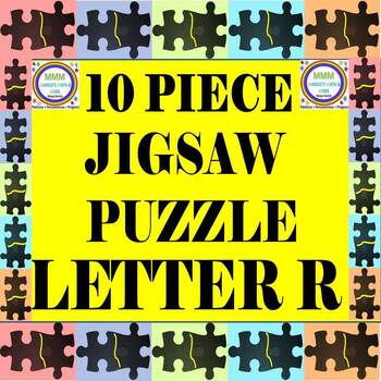 Preview of Distance Learning FREEBIE 10 Piece Jigsaw Puzzle Letter R