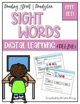 Preview of Distance Learning FREEBIE: Reading Street & ReadyGEN Sight Word Review