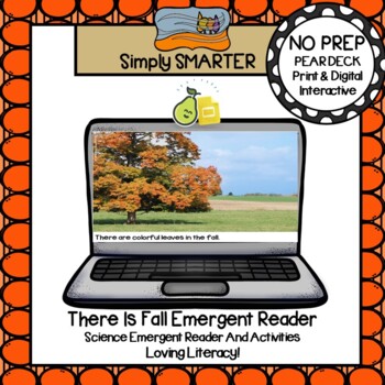 Preview of Distance Learning Fall Emergent Reader And Activities For Pear Deck