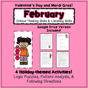 Preview of Distance Learning- February Thinking & Listening Skills Pack - Gifted