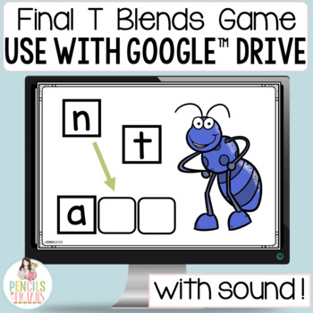 Preview of Digital Phonics Practice | Google™ Slides | Final T Blends Game