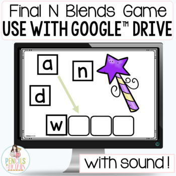 Preview of Digital Phonics Practice | Google™ Slides | Final N Blends Game